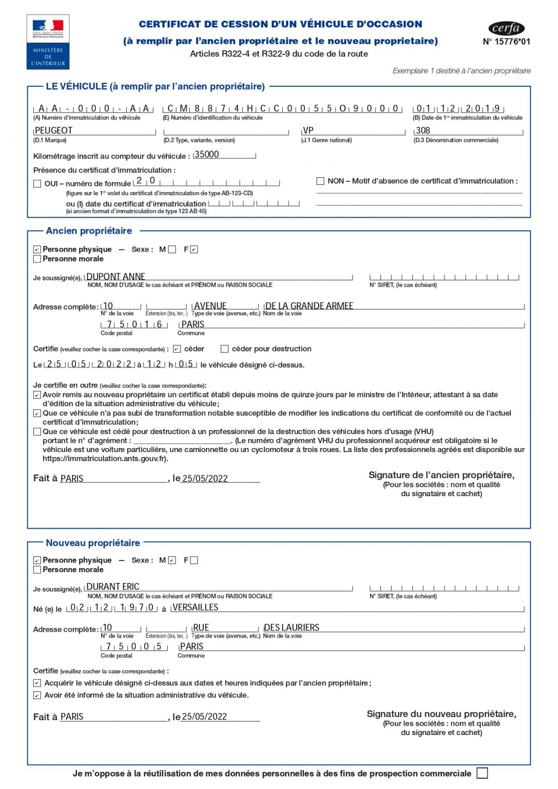 Télécharger rapidement le certification de cession 2024 en ligne