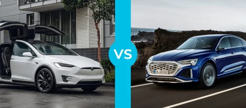Tesla model X vs audi Q8 e-tron