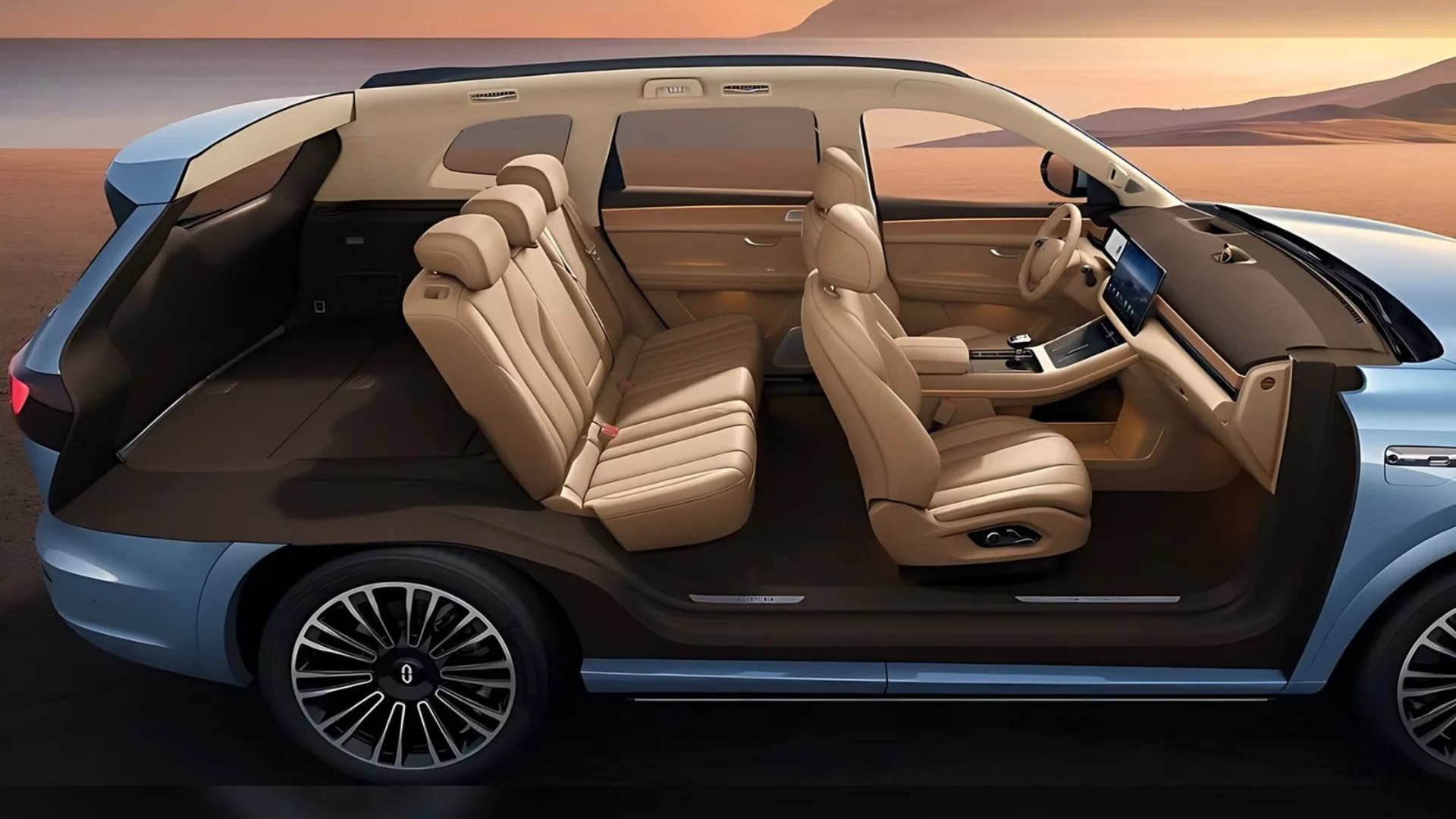 banniere voiture familiale 5 places vue interieur