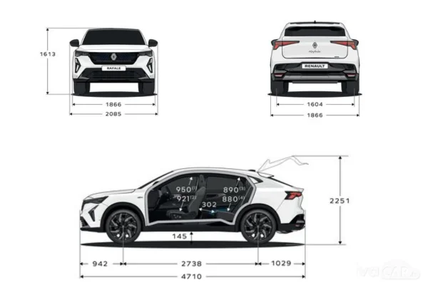 dimensions Renault Rafale