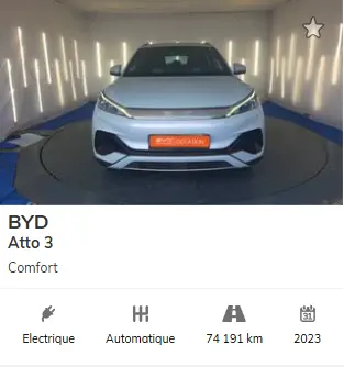 annonces BYD ATTO 3 en leasing