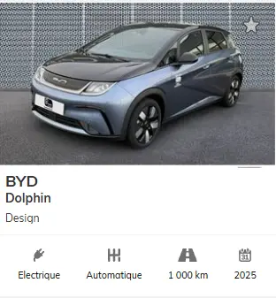 annonces BYD Dolphin en leasing